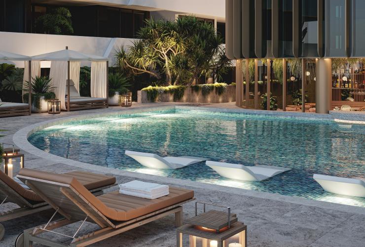 新南威尔士州,戈斯福德,戈斯福德 voco 酒店,泳池边 © 戈斯福德 voco 酒店版权所有 新南威尔士州,戈斯福德,戈斯福德 voco 酒店,泳池边 © 戈斯福德 voco 酒店版权所有